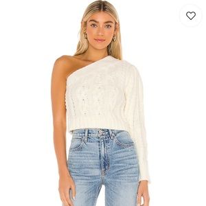 For Love & Lemons Quinn one shoulder sweater - S, Like New